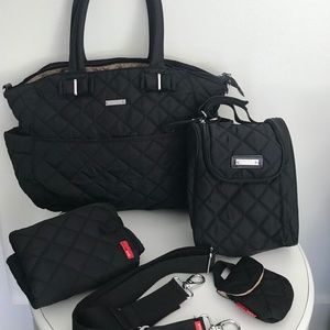 Storksak Bobby Diaper Bag & Fab Bag - Black